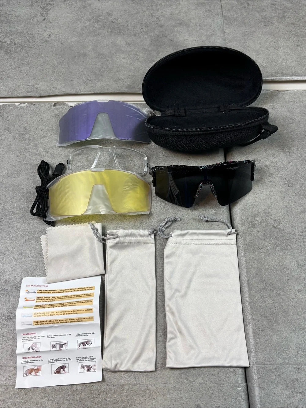 Black polarized sunglasses running baseball